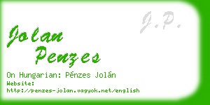 jolan penzes business card